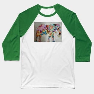 Watercolor Elephant Baseball T-Shirt